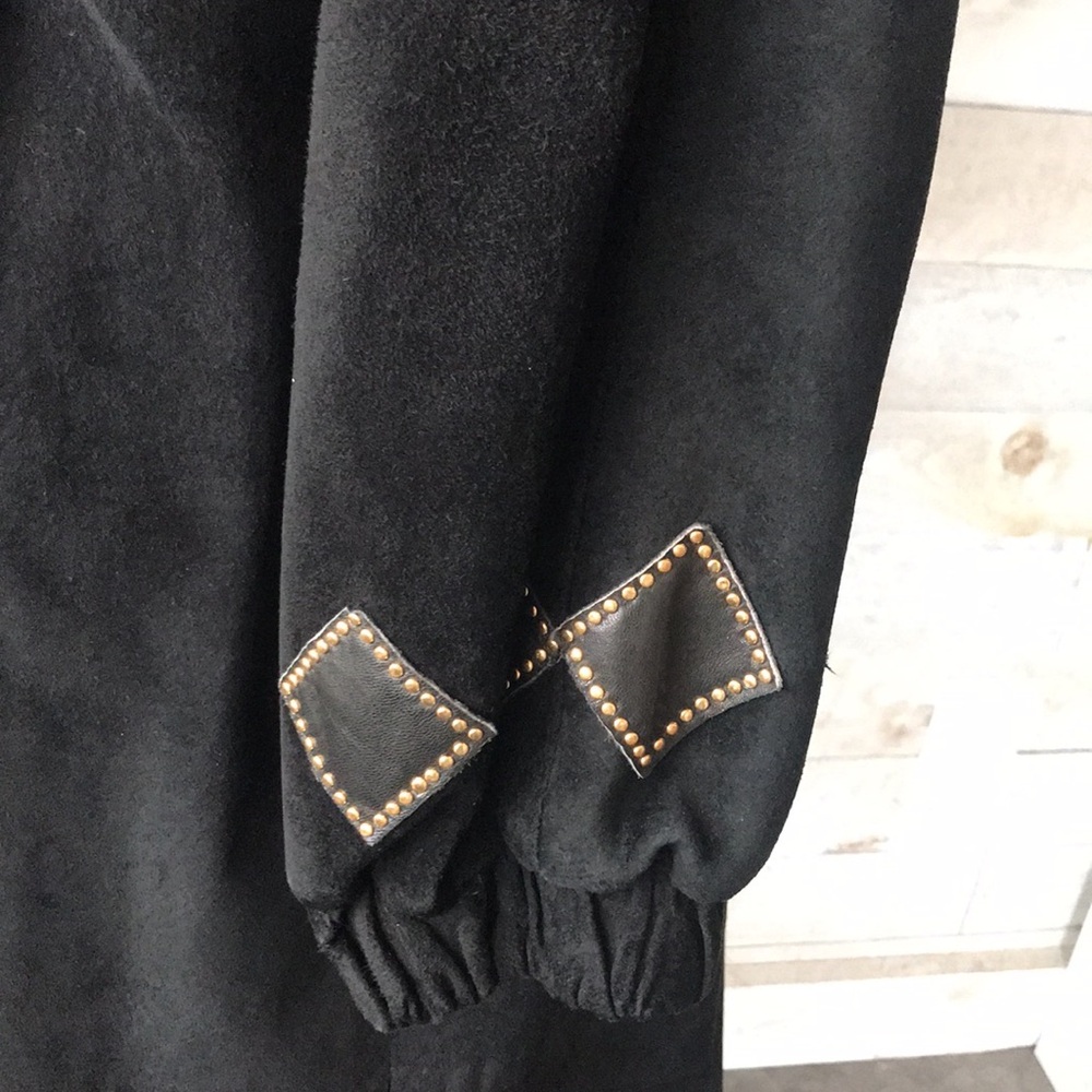 1980s diCapra genuine suede long dressy coat - Picture 13 of 16